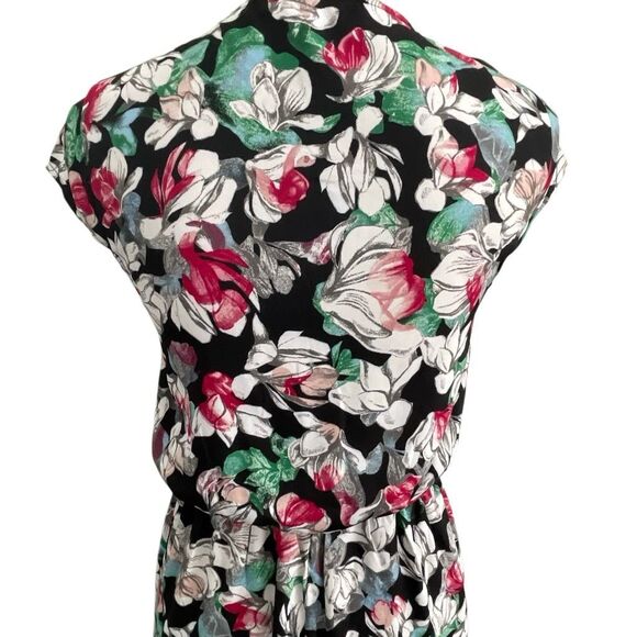 EUC BCBG MaxAzria Floral Faux Wrap Surplus Dress XS - Picture 10 of 12